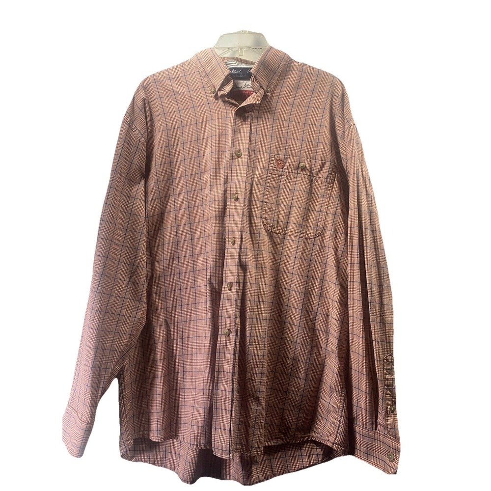 Wrangler George Strait Cowboy Cut Collection Red Blue Plaid Button Down Shirt‎ L